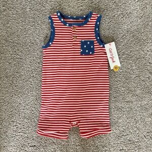 Cat & Jack Patriotic USA Romper - 6-9 Months NEW!